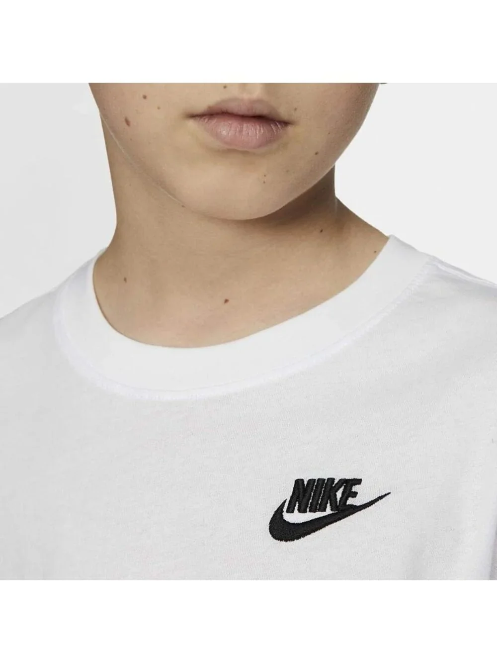 Nike Kids Sportswear Embroidered Futura T-shirt White Size XS
